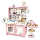 Replay Kids Cozinha Infantil Completa Forno E Fogão Grande Interativa Com Som- Luz- Fumaça E Torneira Com Água Master Cook Rosa