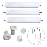 Reposição Escada Piscina 3 Degrau 2 Chumbador 2 Encosto
