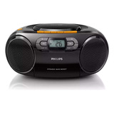 Reproductor Philips Fm Usb Aux Cassette Negro