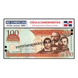 República Dominicana 100 Pesos Or 2002 P175s Fe Comemorativa
