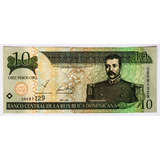 República Dominicana Cédula De 10 Pesos 2002 Flor Escassa