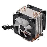 Resfriador De CPU Iluminação RGB Com Tecnologia De Contato Direto Aletas Empilhadas Ventoinha Silenciosa Para LGA 775 1155 1156 1366 2011 AM2 AM2 AM3 Ventilador Duplo 