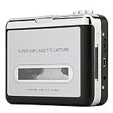 Reshow Leitor De Fita Cassete Walkman Cassete De áudio Portátil Para Conversor Digital Compatível Com Laptops E Computadores Pessoais Converter Gravador Cassete Para Formato IPod Prata 