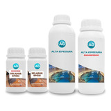 Resina Epóxi Alta Espessura Kit Com 1kg Selador Cor Transparente