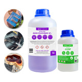 Resina Epoxi Incolor De Baixa Viscosidade Uv Kit Com 1 5kg