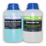 Resina Epoxi Incolor De Baixa Viscosidade Uv Kit Com 750g