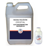 Resina Poliéster Cristal 5kg Proteção Uv