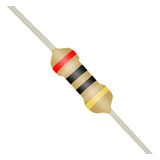 Resistor Carbono Cr25 20r 1 4w 5 Pacote 200 Peças