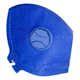 Respirador Pff2 P2 Tipo N95 Com Valvula C Ca 50 Unidades Cor Azul Desenho Do Tecido Liso