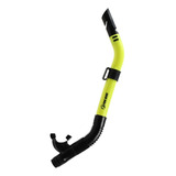 Respirador Tubo Snorkel Válvula Preto Tran Mergulho Fun Dive Cor Preto amarelo