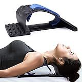 RESTCLOUD Maca De Pescoço Para Alívio Da Dor No Pescoço Relaxamento Superior Das Costas E Ombro Para Relaxamento Muscular E Alinhamento Da Coluna Dispositivo De Tração Cervical Ajustável Em 4 Níveis