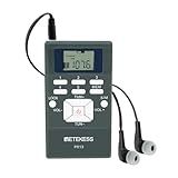 Retekess PR13 Rádio FM Portátil Receptor De Rádio FM De Bolso Mini Rádio Estéreo Pessoal Alimentado Por Pilha AAA Com Fone De Ouvido E Chave De Bloqueio Para Caminhar Correr Cortar Igreja Guia