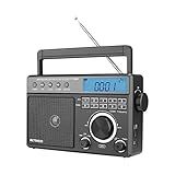 Retekess Rádios Portáteis De Onda Curta TR629 Rádio Digital AM FM Plug In Com DSP Suporta Tela LCD Com Retroiluminação Ajuste Digital E Predefinição USB Micro SD Relógio Gravador