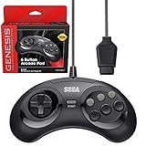 Retro-bit Official Sega Genesis Controller 6-button Arcade Pad For Sega Genesis - Original Port - Black