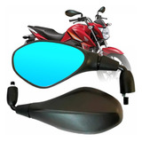 Retrovisor Bmw F800 Rebaixado 90  Honda Lente Convexo Azul