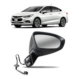 Retrovisor Cruze 2017 A 2019 Elétrico C Pisca Capa Preta
