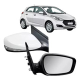 Retrovisor Hb20 2012 A 2019 Branco C Pisca Elétrico 5 Fios
