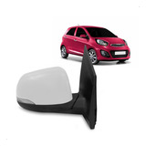 Retrovisor Picanto 2012 A 2015 Elétrico C pisca Capa Preta