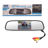 Retrovisor Visor Espelho Com Tela Lcd Knup Para Câmera De Ré