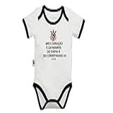 Rêve D Or Sport Meu Coração Body Bebê Unissex Branco Preto Corinthians M