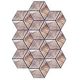 Revestimento De Azulejo De Cerâmica Adesivo De Azulejo Hexagonal Imitação De Madeira Adesivos De Azulejos De Cerâmica à Prova D água Antiderrapante Decoração De Piso