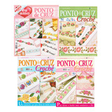 Revista De Artesanato Ponto Cruz Crochê Especial Banho Kit 4