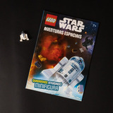 Revista De Atividades Star Wars + Peças R2 Lego Na Galáxia 