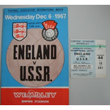 Revista Futebol Programa Ingresso Inglaterra X Urss 1967