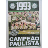 Revista Pôster Retrô Palmeiras Campeão Paulista De 1993