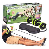 Revoflex Roda Abdominal Dupla Com Elásticos Academia Em Casa