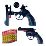 Revolver Arma De Brinquedo Espoleta Reforçado Com 5 Cartela