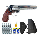Revolver De Pressão Co2 Wg Rossi W702s 4 5mm Kit Tiros Top