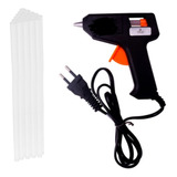 Revolver Pistola Cola Quente Bivolt 20w 10 Bastão De Cola