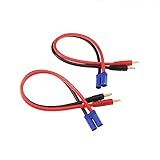 Rflaueo 2 Conectores EC5 Para Plugues Banana De 4 Mm Cabo Adaptador De Carga De Bateria 10awg 30 5 Cm E162 2