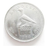 Rhodesia: Bela Moeda 2 Shillings 1964 Fc Rara