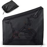 RIAYOOE Capa Para Bicicleta Ergométrica Para Bicicleta Estacionária Peloton- Vertical- Para Ciclismo Interno- Capa Protetora À Prova De Poeira- À Prova D-Água- À Prova De Sol- Porta Externa- Preta