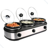Richos Buffet Rechaud Elétrico Triplo Slow Cooker 220 Vts