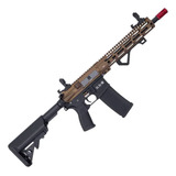 Rifle Airsoft Aeg Full Metal M4 Carbine Long M lok Sa e20