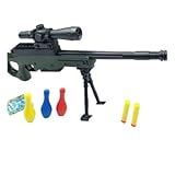 Rifle De Brinquedo Com Mira Telescópica- Suporte Bipé- Kit Com Alvos E Dardos- Verde Militar