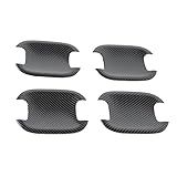 Riloer Guarnição Decorativa Da Tampa Da Maçaneta Da Porta Do Carro Protetor Contra Arranhões 4 Peças Compatível Com Ford F150 F 150 2021 2022 Fibra De Carbono Fosca