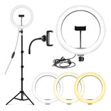 Ring Light 30cm Arco De Led Luz Selfie Completo Tripé 2 1m