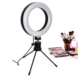 Ring Light 6 Polegadas Portátil Iluminador Led Fill Preto