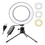 Ring Light Com Tripé Dimmer Youtuber Iluminador Selfie Pro Anel De Luz LED Suporte Para Celular Ringlight 16cm 20cm 26cm Colorido 33cm BELLA NET Ring Light 16cm 