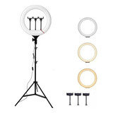 Ring Light Grande Profissional Com Tripé Suporte De Celular 14 Polegadas 36 Cm Luz De Preenchemento Multifuncional