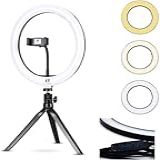 Ring Light Iluminador Anel Luz 20cm 8 Polegadas Kit Completo Anel De Luz LED Com Tripé Anel Flexivel Ring Light Tripe 20cm Com Suporte Celular Universal Selfie Jair H Melo 