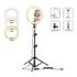 Ring Light Iluminador Led 10 Polegadas Com Tripé De 180 Cm Cor Da Estrutura Preto Cor Da Luz 03 Três Cores 110v/220v (bivolt)