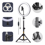 Ring Light Iluminador Led Celular 26 Cm Tripé Live Foto Pro