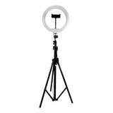 Ring Light Iluminador Led Profissional 26cm Tripé 2 10m Estrutura Preto Luz Branco frio 110v 220v 4you