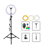 Ring Light Led Iluminador 26cm Completo Tripé 2 1m Shuter