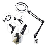 Ring Light Luminária Articulada Flexível 2 Níveis Luz Usb Cor Da Estrutura Prata Cor Da Luz Branco Quente 12v